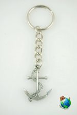Sea Anchor Keychain Key Chain Ring Fine Pewter Silver