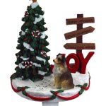 Australian Shepherd Stocking Holder Hanger Brown Docked Tail