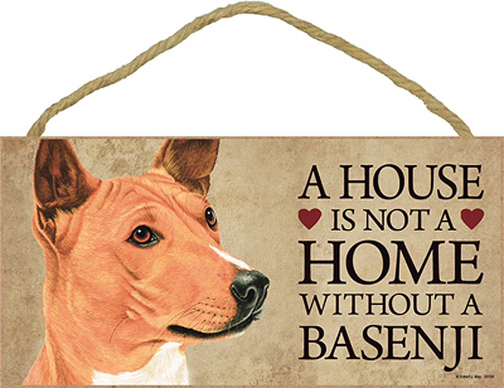 Basenji House is Not a Home Sign + Bonus Coaster