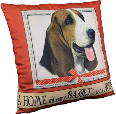 Basset Hound Pillow 16x16 Polyester