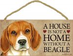 Beagle Wood Dog Sign Wall Plaque 5 x 10 + Bonus Coaster