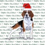 Beagle Dog Coasters Christmas Themed