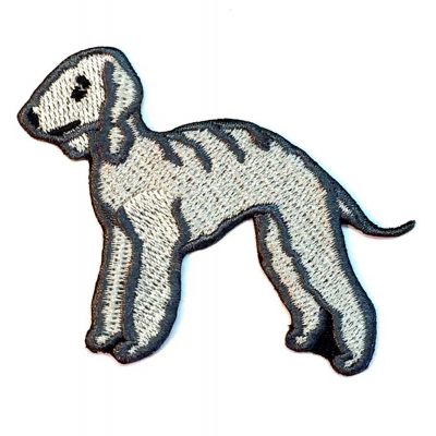Bedlington Terrier Iron on Embroidered Patch