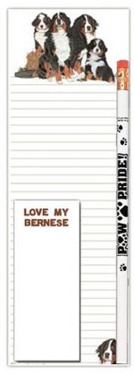 Bernese Mountain Dog Notepads To Do List Pad Pencil Gift Set