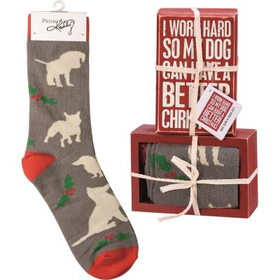 Better Christmas Dog Socks Sign Set