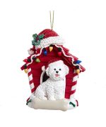Bichon Dog House Ornament