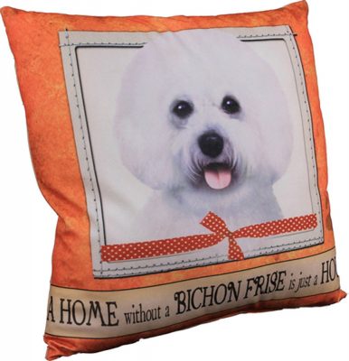 bichon frise shaped pillow