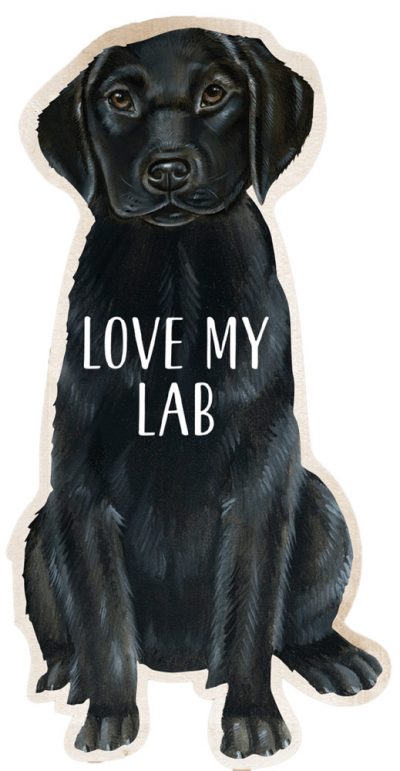 Black Lab Shaped Magnet By Kathy