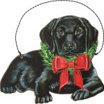 Black Lab Wood Ornament