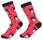 Black & White Cat Face Pattern Socks