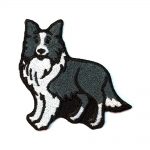 Border Collie Iron on Embroidered Patch