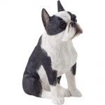 Boston Terrier Figurine Hand Painted - Sandicast