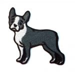 Boston Terrier Iron on Embroidered Patch