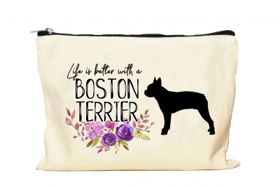 Boston Terrier Makeup Bag