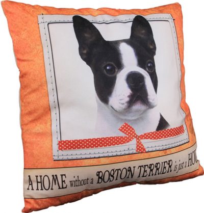 Boston Terrier Pillow 16x16 Polyester