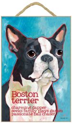 Boston Terrier Characteristics Indoor Sign