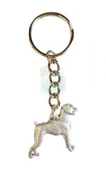 Boxer Pewter Keychain Uncropped