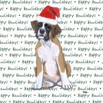 Boxer Dog Coasters Christmas Themed Puppy