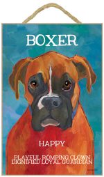 Boxer Characteristics Indoor Sign Uncropped