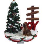Boxer Stocking Holder Hanger Brindle Uncropped