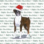 Boxer Dog Coasters Christmas Themed Uncropped