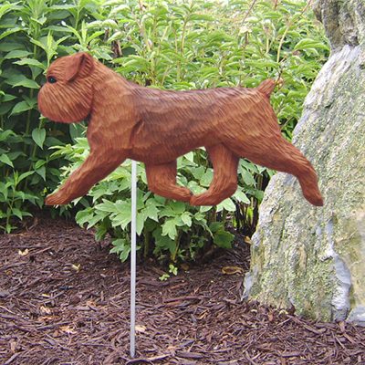 Brussels Griffon Garden Stake Sign Red