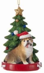 Bulldog Christmas Tree Ornament