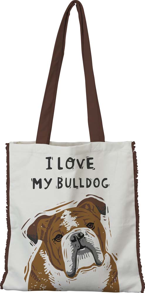 Bulldog Love Cotton Tote Bag