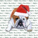 Bulldog Dog Coasters Christmas Themed