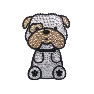 Bulldog Dog Rhinestone Glitter Jewel Phone Ipod Iphone Sticker Decal