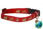 Cairn Terrier Dog Breed Adjustable Nylon Collar Medium 10-16" Red