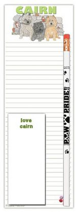 Cairn Terrier Dog Notepads To Do List Pad Pencil Gift Set