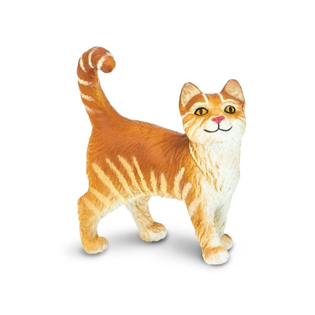 Cat Figurine Toy - Orange Tabby