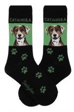 Catahoula Socks on Green Background