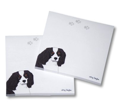 Cavalier King Charles Post It Sticky Notes Notepad Black