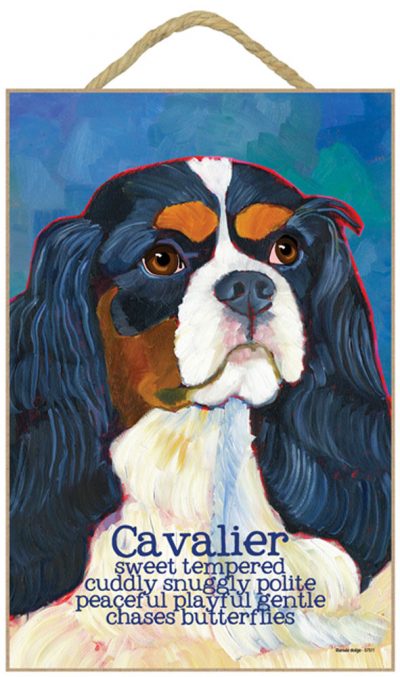 Cavalier King Charles Characteristics Indoor Sign Tri-Color