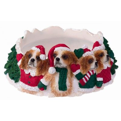cavalier-king-christmas-candle-holder-brown