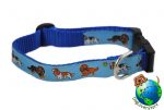 Cavalier King Charles Dog Breed Adjustable Nylon Collar Tri Medium 10-16" Blue