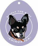 Chihuahua Sticker 4x4" Black