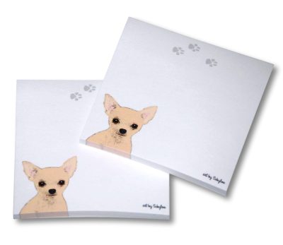 Chihuahua Post It Sticky Notes Notepad Tan