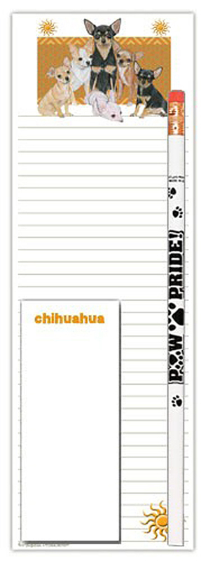 Chihuahua Dog Notepads To Do List Pad Pencil Gift Set