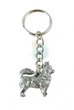 Chihuahua Longhair Pewter Keychain