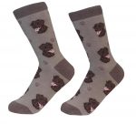 Chocolate Lab Face Pattern Socks