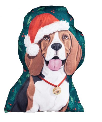 Beagle Christmas Pillow