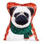 Pug Christmas Pillow