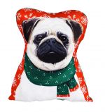 Pug Christmas Pillow