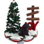 Cockapoo Stocking Holder Hanger Black