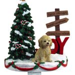 Cockapoo Stocking Holder Hanger Blonde