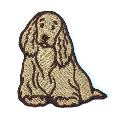 Cocker Spaniel Iron on Embroidered Patch Blonde