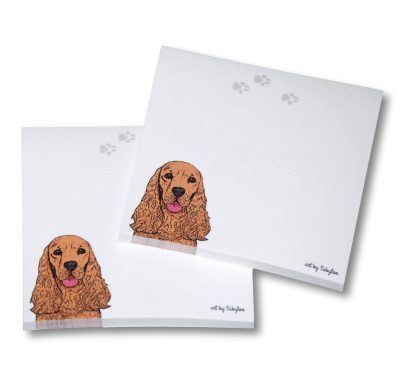 Cocker Spaniel Post It Sticky Notes Notepad Brown